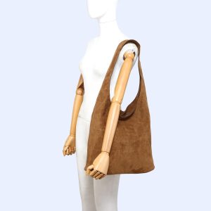 25455 Vegan Suede Slouch Bag