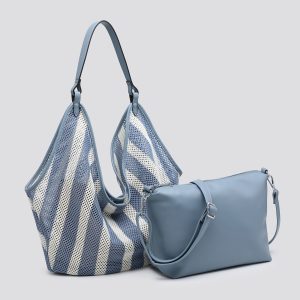 Perforated Fabric Slouch Bag Set  Bag in a Bag # 26738